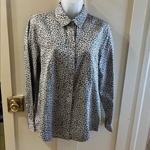 Chico's Black and Gray Animal Print Women’s Shirt